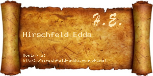 Hirschfeld Edda névjegykártya